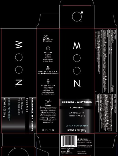 Moon Charcoal Whitening Toothpaste Carton.jpg Outer - Moon Charcoal Whitening Toothpaste Carton